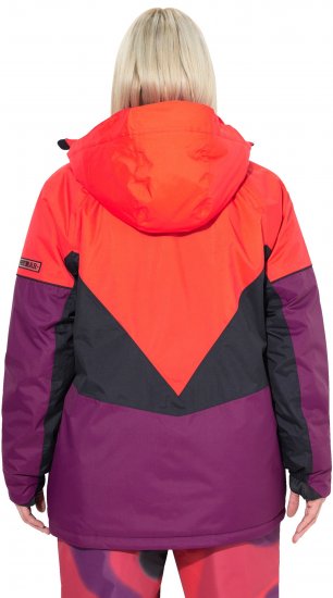 Ulla Popken HYPRAR Performance Colorblock Ski Jacket Coral - Striukės - 