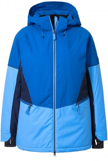 Ulla Popken HYPRAR Performance Colorblock Ski Jacket Denim Blue - Striukės - 