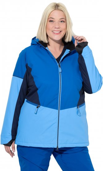 Ulla Popken HYPRAR Performance Colorblock Ski Jacket Denim Blue - Striukės - 