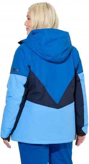 Ulla Popken HYPRAR Performance Colorblock Ski Jacket Denim Blue - Striukės - 