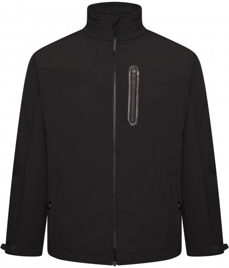 Kam Jeans KV132 Softshell Panelled Jacket Black - Didelės vyriškos striukės - Didelės vyriškos striukės