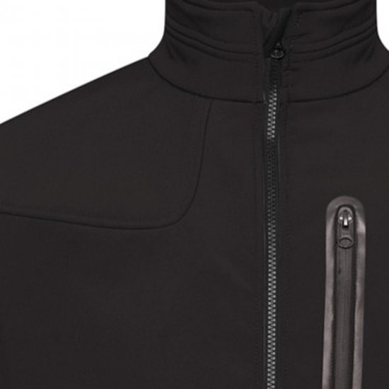 Kam Jeans KV132 Softshell Panelled Jacket Black - Didelės vyriškos striukės - Didelės vyriškos striukės