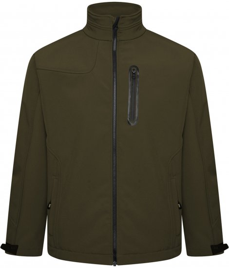 Kam Jeans KV132 Softshell Panelled Jacket Olive - Didelės vyriškos striukės - Didelės vyriškos striukės