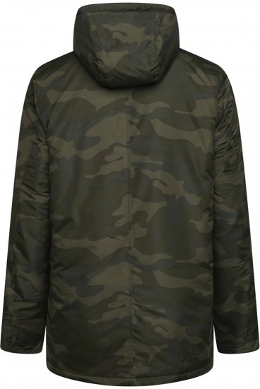 Kam Jeans KV143 Camo Print Hooded Coat Khaki - Didelės vyriškos striukės - Didelės vyriškos striukės