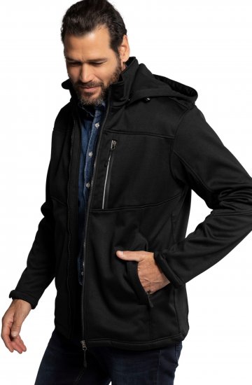 JP1880 Jacket Fleece Lined Softshell Black - Didelės vyriškos striukės - Didelės vyriškos striukės