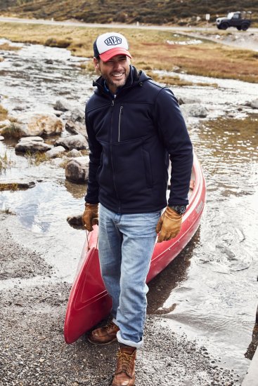 JP1880 Jacket Fleece Lined Softshell Navy - Didelės vyriškos striukės - Didelės vyriškos striukės