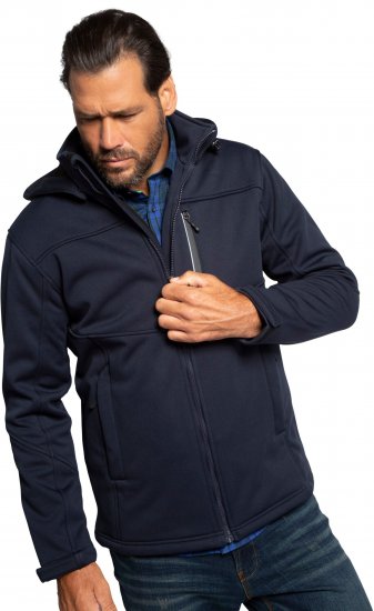 JP1880 Jacket Fleece Lined Softshell Navy - Didelės vyriškos striukės - Didelės vyriškos striukės