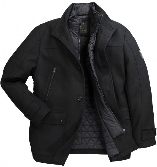 JP1880 Jacket Water-repellent Warm Black - Didelės vyriškos striukės - Didelės vyriškos striukės