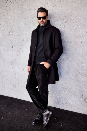 JP1880 Coat Wool Blend Water Repellent Black - Didelės vyriškos striukės - Didelės vyriškos striukės