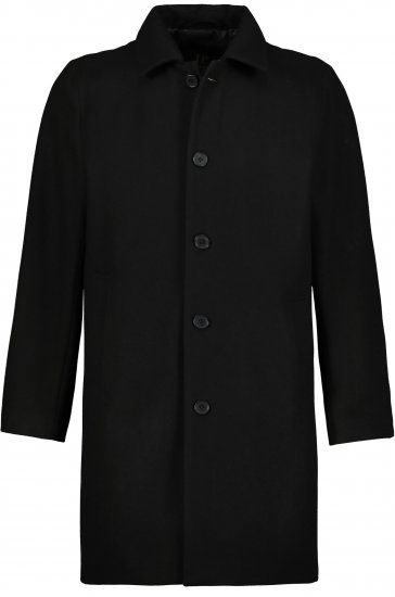 JP1880 Coat Wool Blend Water Repellent Black - Didelės vyriškos striukės - Didelės vyriškos striukės