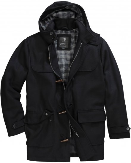 JP1880 Dufflecoat Water-repellent Black - Didelės vyriškos striukės - Didelės vyriškos striukės
