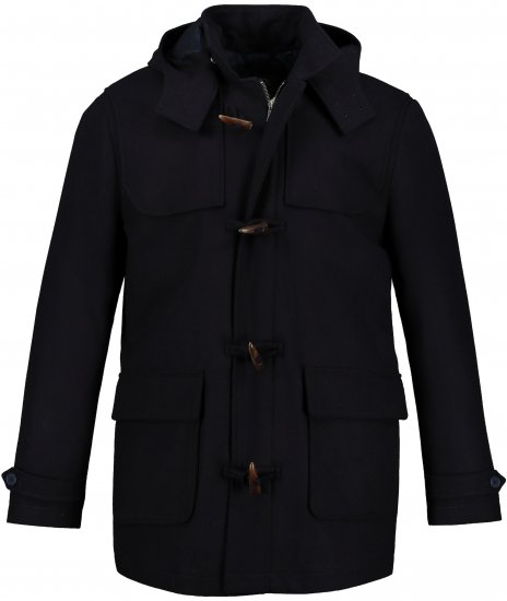 JP1880 Duffle Coat Water Repellent with Detachable Hood Navy - Didelės vyriškos striukės - Didelės vyriškos striukės
