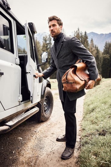 JP1880 Coat Wool Blend Quilted Insert Black - Didelės vyriškos striukės - Didelės vyriškos striukės