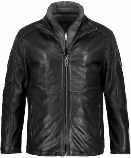 JP1880 Jacket Nappa Lamb Leather Black - Didelės vyriškos striukės - Didelės vyriškos striukės