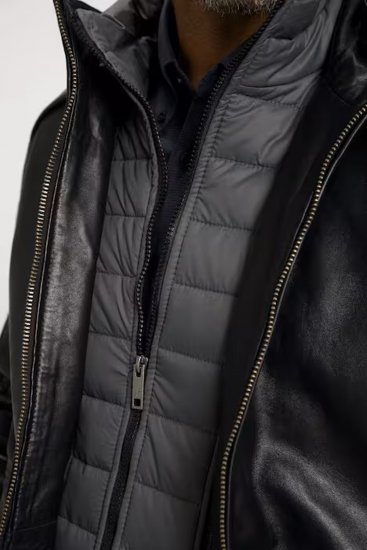 JP1880 Jacket Nappa Lamb Leather Black - Didelės vyriškos striukės - Didelės vyriškos striukės