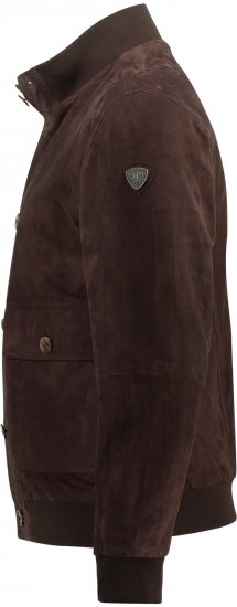 JP1880 Leather Jacket Goat Suede Espresso Brown - Didelės vyriškos striukės - Didelės vyriškos striukės