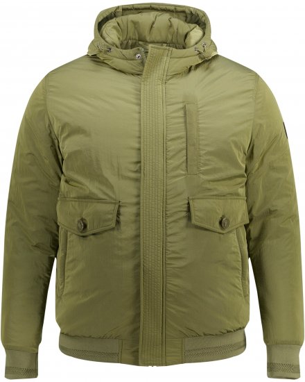 STHUGE Bomber Jacket With Hood Green - Didelės vyriškos striukės - Didelės vyriškos striukės