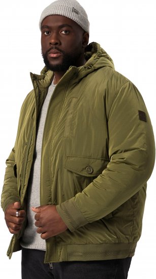 STHUGE Bomber Jacket With Hood Green - Didelės vyriškos striukės - Didelės vyriškos striukės