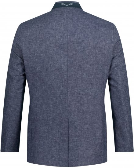 JP1880 Traditional Jacket Linen Blend Navy - Didelės vyriškos striukės - Didelės vyriškos striukės