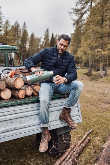 JP1880 Jacket Quilted Stand-up Collar Navy - Didelės vyriškos striukės - Didelės vyriškos striukės