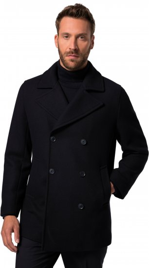 JP1880 Caban Short Double-breasted Overcoat Navy - Didelės vyriškos striukės - Didelės vyriškos striukės