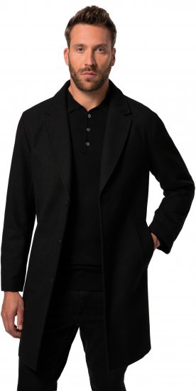 JP1880 Coat Classic Wool Blend Black - Didelės vyriškos striukės - Didelės vyriškos striukės