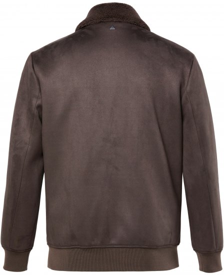 JP1880 Bomber Jacket Faux Leather Dark Brown - Didelės vyriškos striukės - Didelės vyriškos striukės