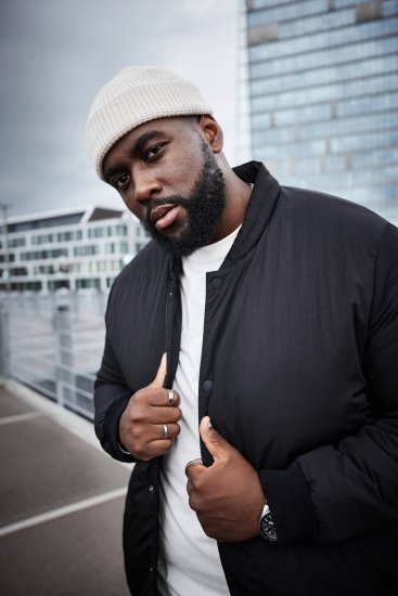 STHUGE Bomber Jacket Quilted Black - Didelės vyriškos striukės - Didelės vyriškos striukės