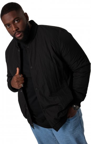 STHUGE Bomber Jacket Quilted Black - Didelės vyriškos striukės - Didelės vyriškos striukės