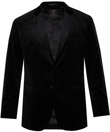 JP1880 Jacket Velvet Business Smoking Black - Kostiumai ir švarkai - Didelio dydžio kostiumai ir švarkai
