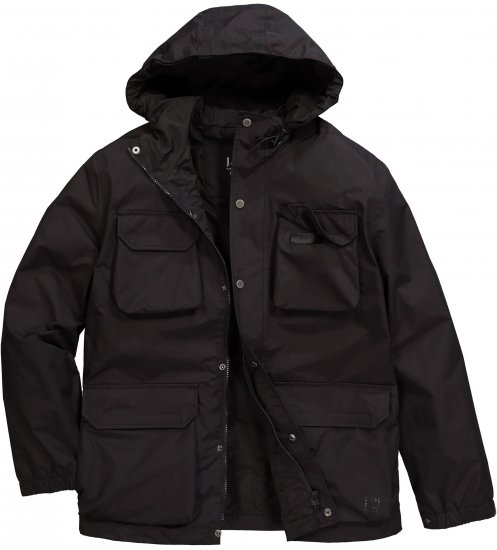 Jay-Pi Jacket Technical Weatherproof Stomach Fit Black - Didelės vyriškos striukės - Didelės vyriškos striukės