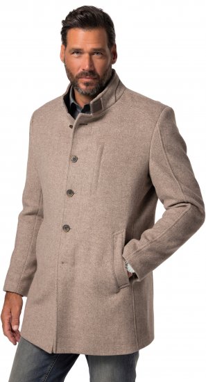 JP1880 Coat Wool Blend Beige Melange - Didelės vyriškos striukės - Didelės vyriškos striukės
