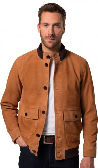 JP1880 Jacket Leather Lamb Nappa Brown - Didelės vyriškos striukės - Didelės vyriškos striukės