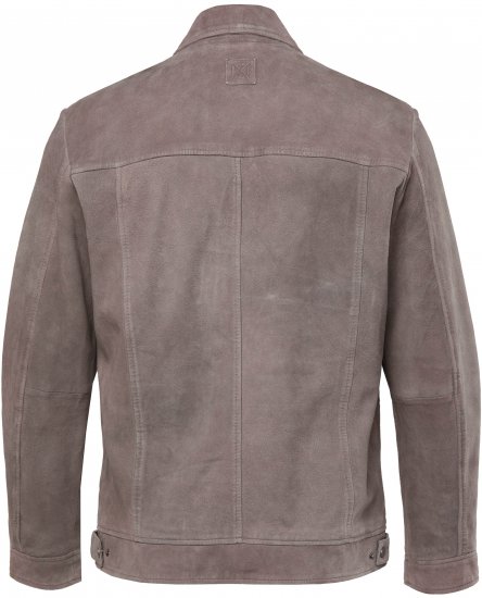 JP1880 Leather Jacket Lamskin Suede Grey - Didelės vyriškos striukės - Didelės vyriškos striukės