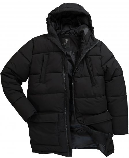 JP1880 Quilted Parka with Multiple Pockets Black - Didelės vyriškos striukės - Didelės vyriškos striukės