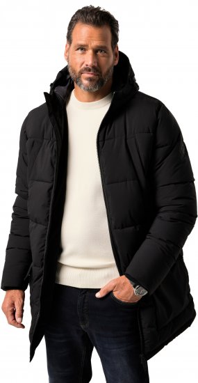 JP1880 Quilted Parka with Multiple Pockets Black - Didelės vyriškos striukės - Didelės vyriškos striukės