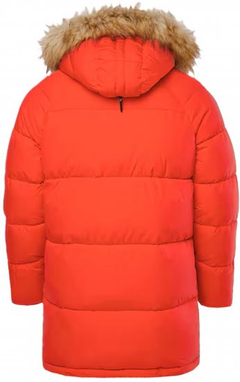 JP1880 Parka Quilted Faux Fur Hood Red - Didelės vyriškos striukės - Didelės vyriškos striukės