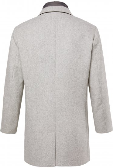 JP1880 Wool Blend Coat with Nylon Insert Grey - Didelės vyriškos striukės - Didelės vyriškos striukės