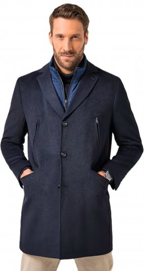 JP1880 Coat Flexnamic With Removable Insert Navy - Didelės vyriškos striukės - Didelės vyriškos striukės