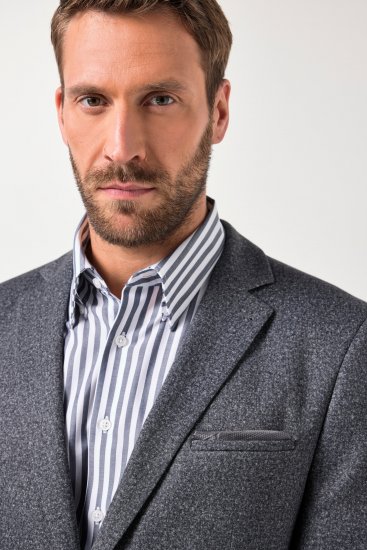 JP1880 Jacket Business Donegal Graphite Grey - Didelės vyriškos striukės - Didelės vyriškos striukės