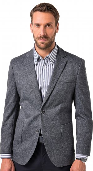 JP1880 Jacket Business Donegal Graphite Grey - Didelės vyriškos striukės - Didelės vyriškos striukės