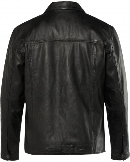 JP1880 Leather Jacket Finest Lamb Nappa Black - Didelės vyriškos striukės - Didelės vyriškos striukės