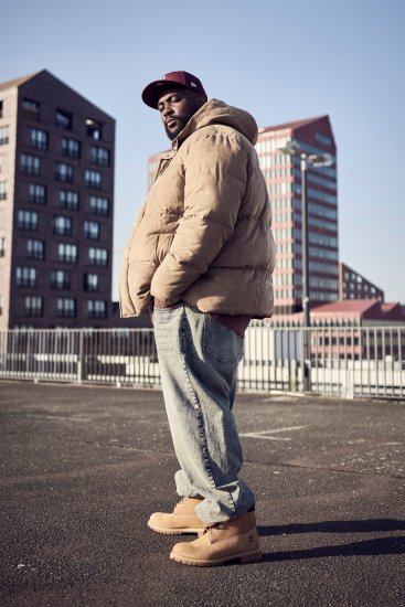 STHUGE Jacket Puffer With Warm Quilting Beige - Didelės vyriškos striukės - Didelės vyriškos striukės