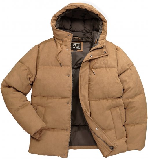 STHUGE Jacket Puffer With Warm Quilting Beige - Didelės vyriškos striukės - Didelės vyriškos striukės
