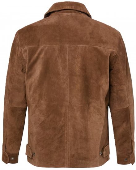 JP1880 Leather Jacket Genuine Cowhide Brown - Didelės vyriškos striukės - Didelės vyriškos striukės