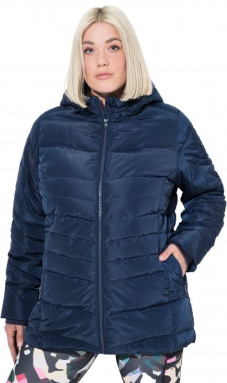 Ulla Popken Quilted Water Repellent Jacket Navy Blue - Striukės ir paltai - 