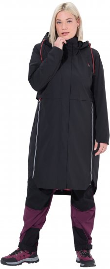 Ulla Popken Extra Long Functional Coat Black - Striukės - 
