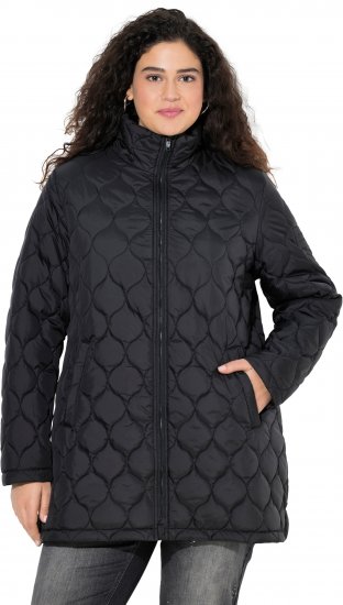 Ulla Popken HYPRAR Water-Repellent Quilted Jacket Black - Striukės - 