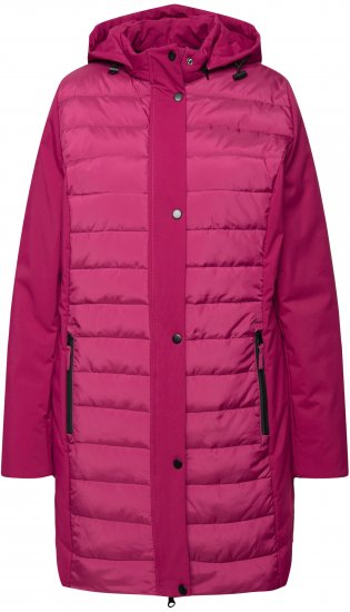 Ulla Popken HYPRAR Mixed Texture Water-Repellent Jacket Ruby - Striukės - 