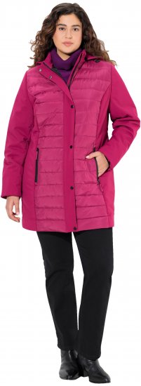 Ulla Popken HYPRAR Mixed Texture Water-Repellent Jacket Ruby - Striukės - 